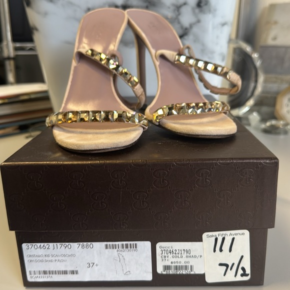Gucci Cristallo/kid Crystal Heels 
light pink/nude - Picture 8 of 8